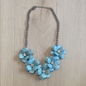 Floral Blue Statement Necklace